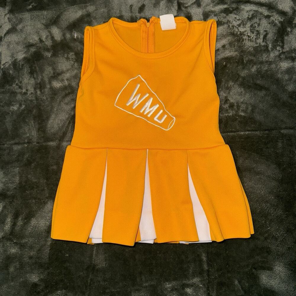 VTG LITTLE KING Kids Girls 3 Yellow Western Michigan University CHEERLEADER‎ WMU